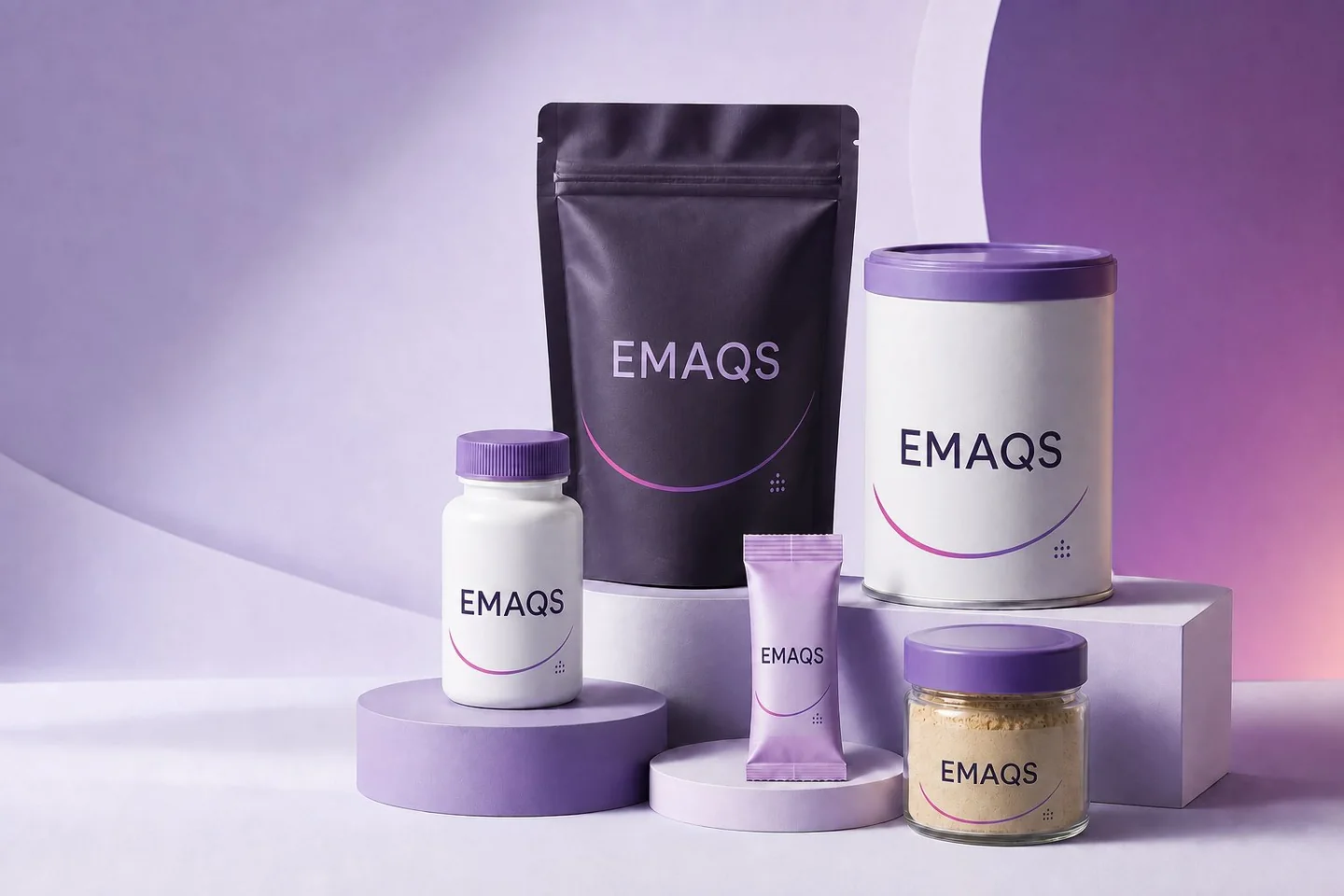Contoh pembungkusan produk OEM EMAQS